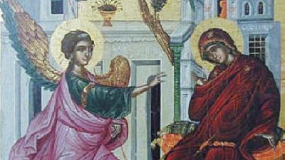 В шестия месец след като архангел Гавриил възвестил на свещеник Захария за рождението на свети Йоан Предтеча, същият Божий вестител бил пратен в Назарет при Дева Мария
