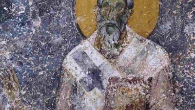 Преподобни Ахилий Стенопис от манастира Св. Георги Победоносец в Курбиново