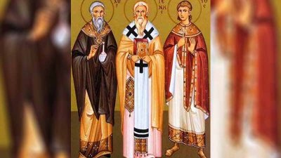 Църквата почита и свети свещеномъченик Атиноген и 10-те му ученици