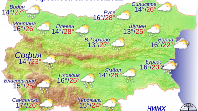 Почти без валежи ще остане по поречието на Дунав и по Черноморието. Графика НИХМ