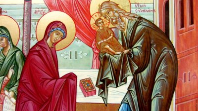 Четиридесет дни след раждането на Господа Иисуса Христа света Дева Мария донесла своя Младенец в Йерусалимския храм според Мойсеевия закон