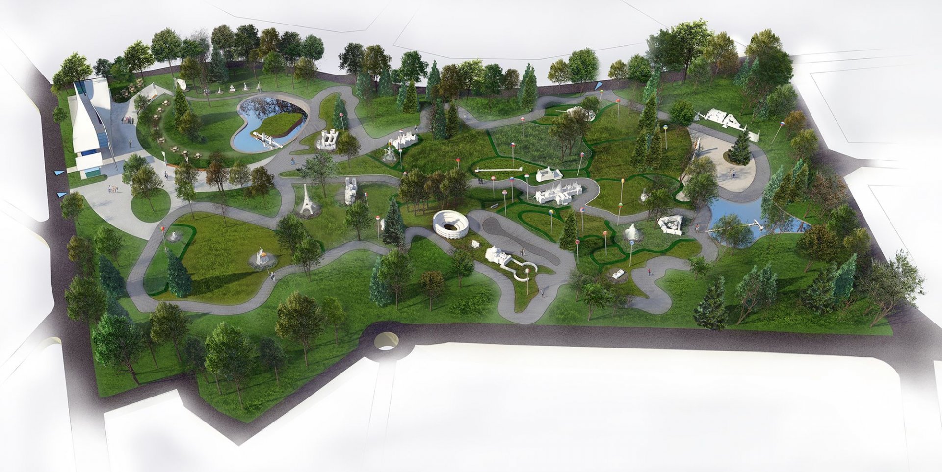 Тази визия на парка бе представена за обсъждания и критики през янауари 2019 година