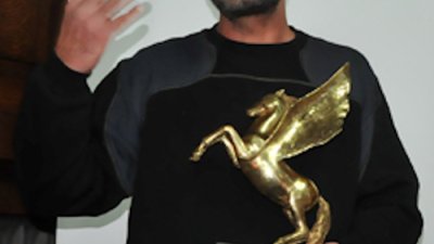 През 2012 година Росен Друмев получи статуетката Златен Пегас. Снимка Архив Черноморие-бг