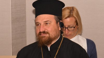 Агатополският епископ Иеротей - викарий на Сливенския митрополит Йоаникий. Снимка Татяна Байкушева