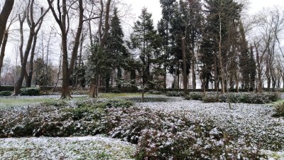 Първият тази зима сняг в Бургас падна тази седмица. Снимка Архив Черноморие