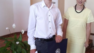 Веселин Христов получи наградата си на специална церемония във ВТУ. Снимки ПГ по транспорт