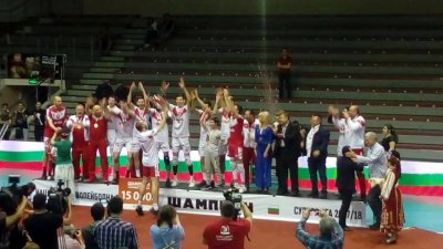 Бургаските волейболисти станаха шампиони за трети път в историята на клуба. Снимка Пресцентър Община Бургас
