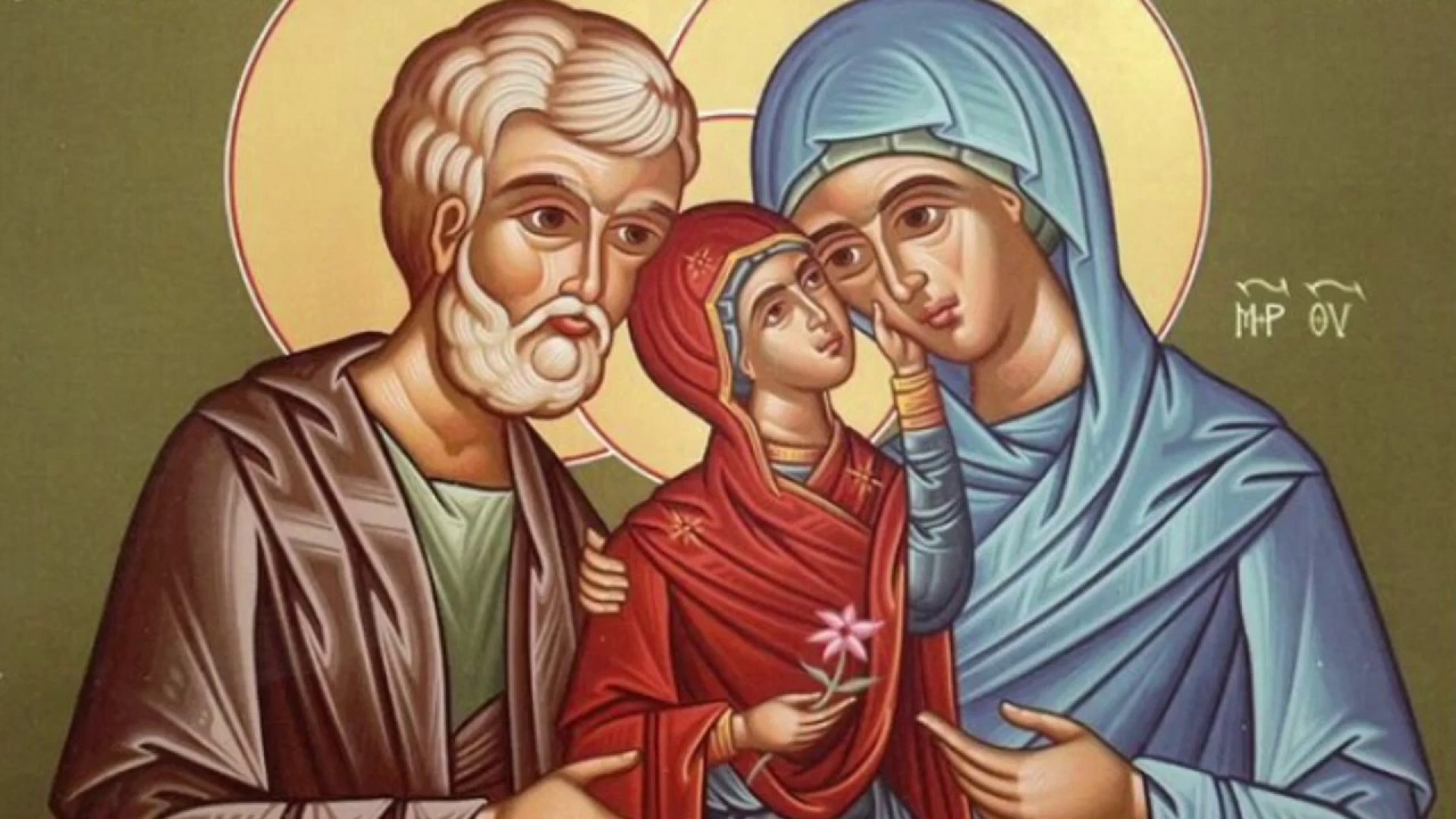 Архангел Гавриил възвестил на Йоаким и Анна, че ще им се роди дъщеря на име Мария